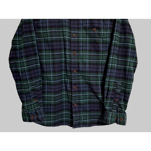 L.L.Bean Plaid Flannel Sirt Mens M Traditional Fit Lightweight Gorpcore Outdoors - Picture 7 of 15